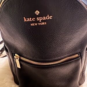 Kate Spade Black Leather Backpack